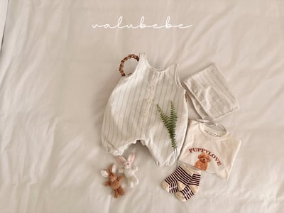 Valubebe 40｜(65-80cm) 鈕釦線條連身褲7