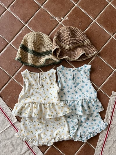 thelala33｜ (70-115) 抓皺碎花荷葉套裝7