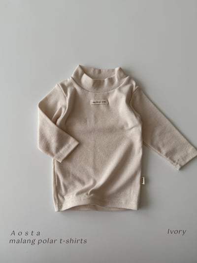 AOSTA56｜(6m-5y) 小標中高領上衣3