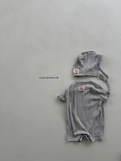 Bloom.b07｜(0m-18m) 莫代爾坑條包屁衣7