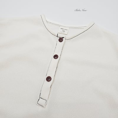 bebe nine41  (6m-24m) 2色樸素鈕釦口袋裝13