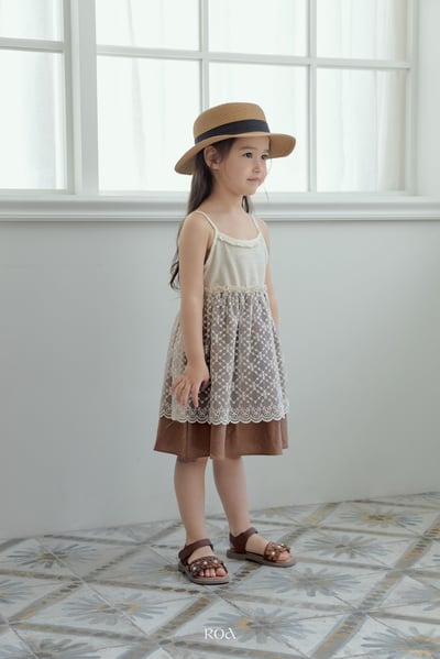 ROA12｜(6m-18m) 2色浪漫蕾絲無袖洋裝15
