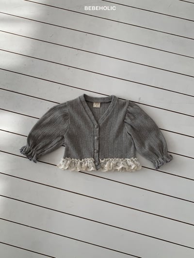 Bebe holic23｜(3m-18m) 蕾絲滾邊針織開襟外套11