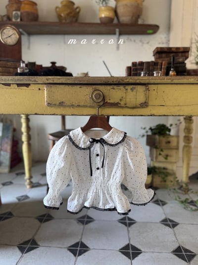 Marron60｜(1y-6y) 點點蕾絲上衣11