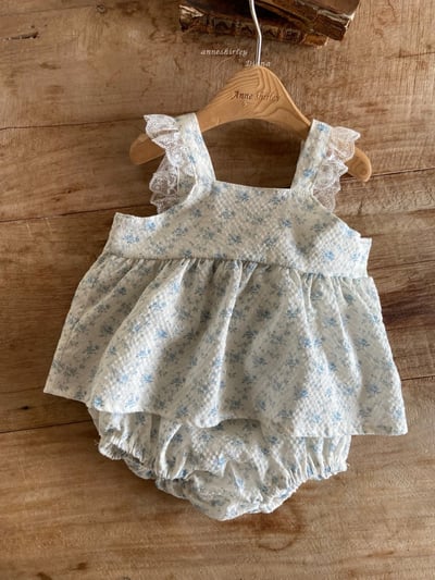 Anne Shirley26｜(3m-22m) 1色碎花緞帶包屁套裝1
