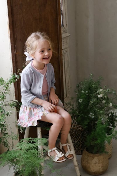 FLO04｜(75-140) 四色蕾絲七分袖開衫17