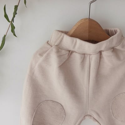 LEMONADE52｜(55cm-85cm) 2色素面拼布束口褲15