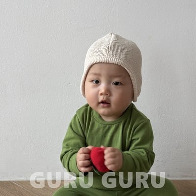 GURU GURU06｜(6m-24m) 4色磨毛綁帶帽2