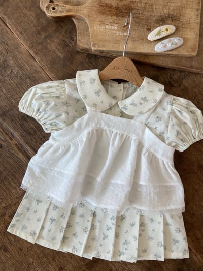 Anne Shirley27｜(1y-5y) 1色碎花百褶洋裝12