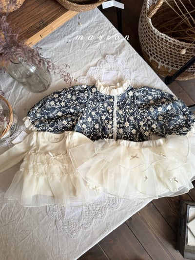 Marron21｜(1y-6y) 蝴蝶結層次澎澎裙11