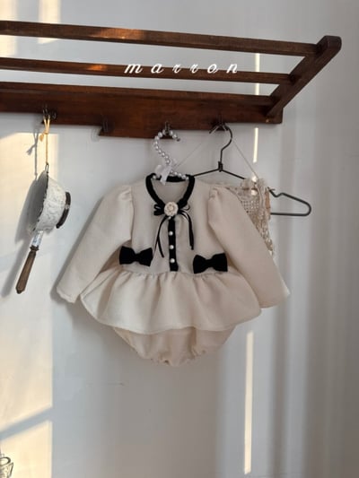 Marron64｜(3m-18m) 小香風洋裝包屁衣不含別針5