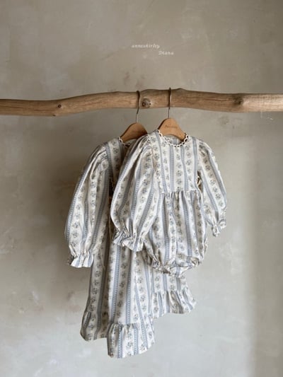 Anne Shirley13｜(3m-22m) 1色春日花卉滾邊包屁衣14