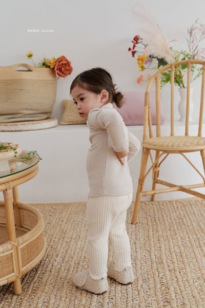 bebe nine24 (65cm-115cm) 3色保暖羅紋緊身褲4