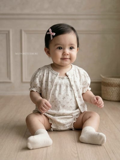 Mon petit06｜(66-90cm) 蝴蝶結細肩包屁衣8