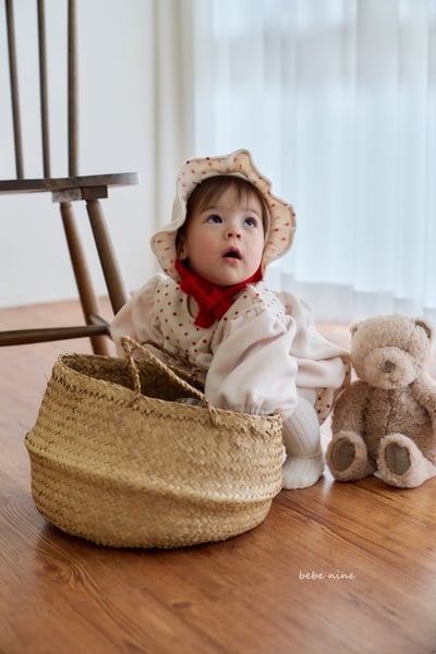 bebe nine05 (65cm-75cm) 2色波點撞色套裝含帽子5