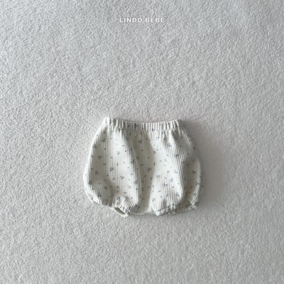 Lindo19｜(3m-18m) 暖色調小花燈籠褲/刷毛綁帶帽5