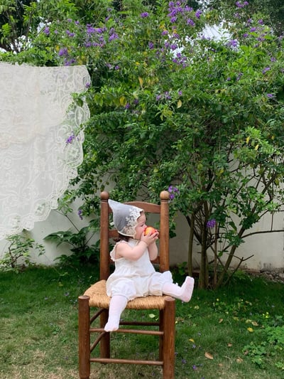 JE56｜(73-100cm) 刺繡花邊連身衣10