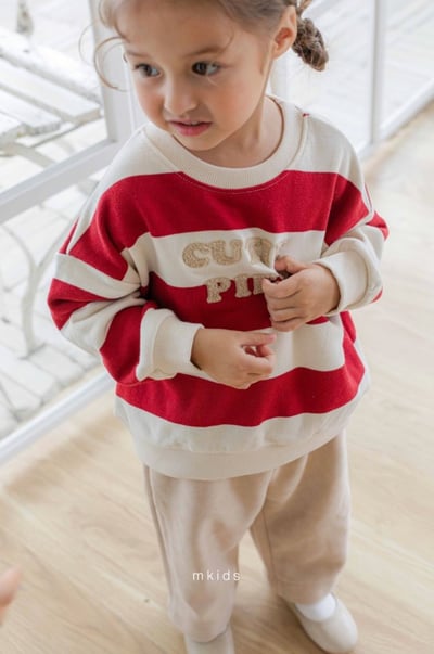 M-KIDS43｜(65-115cm) 2色條紋印花休閒上衣16