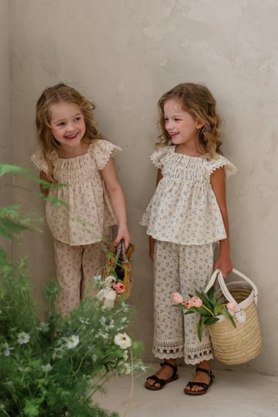 FLO17｜(75-140) 碎花娃娃裝上衣3