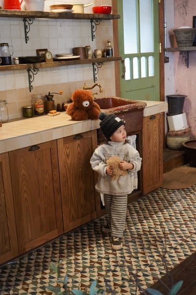 onu 54｜(70cm-115cm) 磨毛條文直筒長褲21