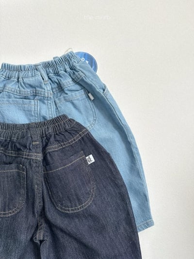 MiniRobe40｜(70-110) 褶皺牛仔繭型褲6