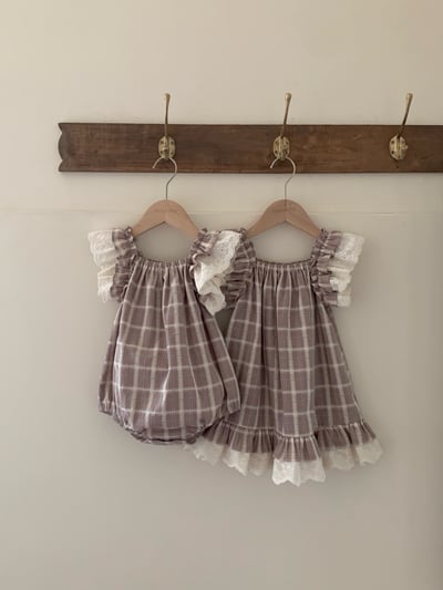 JE33｜(66-120cm) 格紋飛袖包屁衣/洋裝22