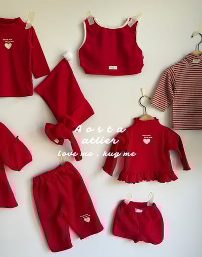 AOSTA22｜(6m-5y) 荷葉捲邊愛心上衣12