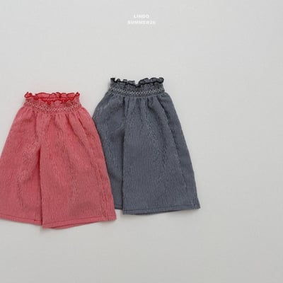 Lindo60｜(80-125) 抓皺小格紋寬褲6