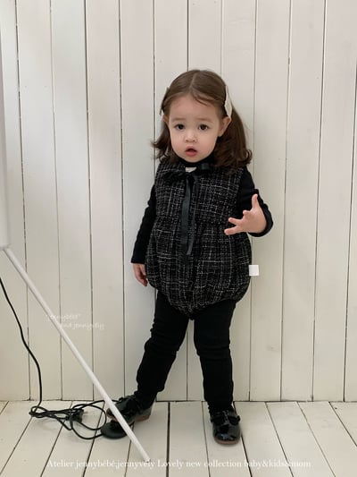 JE 657｜(66-90cm)  格紋翻領娃娃包屁衣16