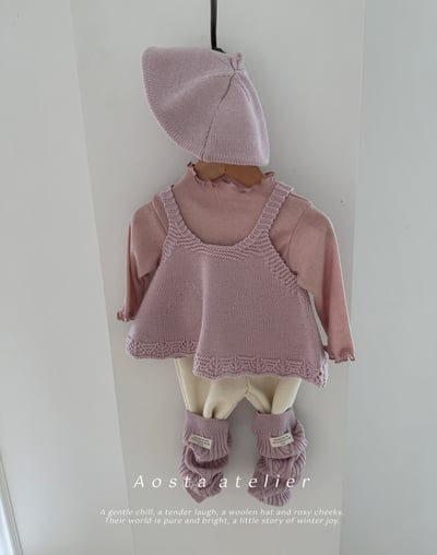 AOSTA58｜(6m-5y) 柔軟羊毛捲邊上衣11