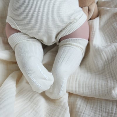 LEMONADE57｜(55cm-85cm) 1色羅紋長襪兩雙組5