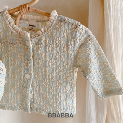 BBABBA01｜(60cm-83cm) 2色小花蕾絲開襟外套23