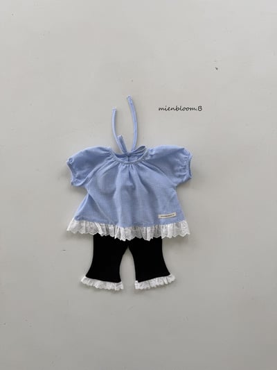 Bloom.b33｜(55cm-118cm) 格紋蕾絲花邊上衣6