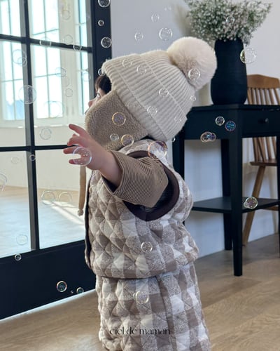 Cieldemaman09｜(6M~24M)  2色格子背心套裝9