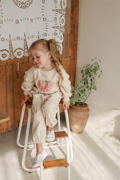 FLO13｜(75-140) 2色蕾絲滾邊休閒縮口褲11