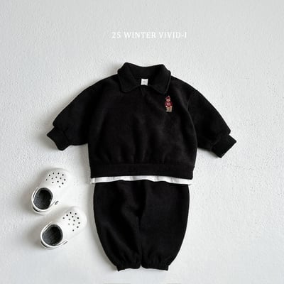 vivid92｜(78cm-125cm) 磨毛小熊休閒套裝4