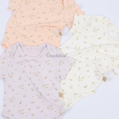 LIME&BLUE12｜(55-80cm)  黃油花包屁衣6