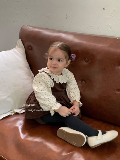 JE582｜(73-100cm) 滾邊翻領上衣/燈芯絨吊帶包屁裙19