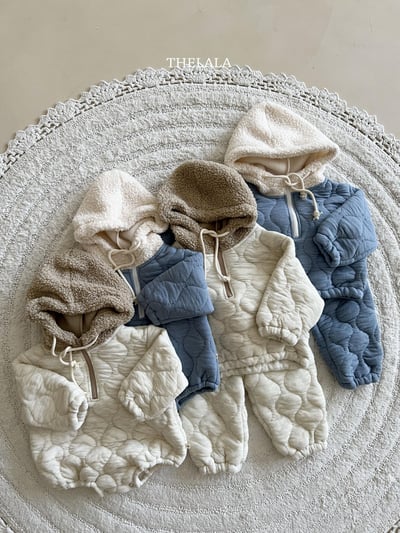 thelala30｜ (0m-18m) 絎縫半開襟連帽包屁衣9