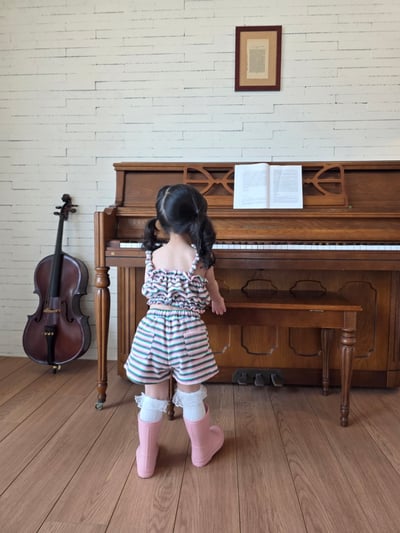 Color25｜(75-115cm) 細肩條紋套裝11