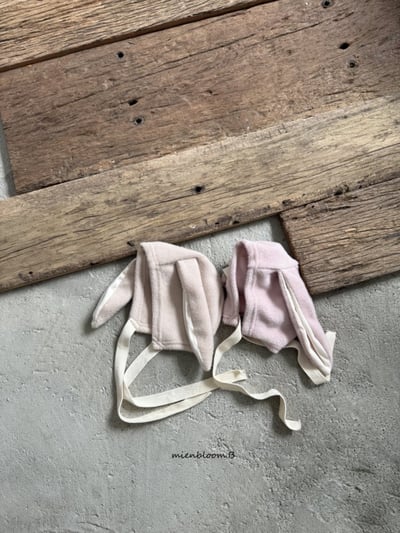 Bloom.b15｜(0m-24m) 刷毛兔子綁帶帽6