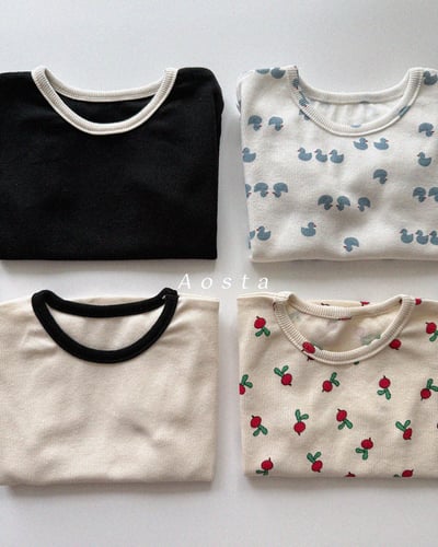 AOSTA43｜(6m-5y) 4款夏季羅紋短袖上衣4