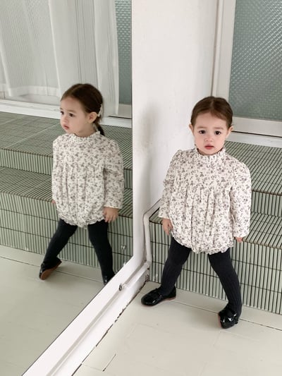 JE604｜(66cm-100cm) 紫碎花鋪棉包屁衣/傘狀外套15