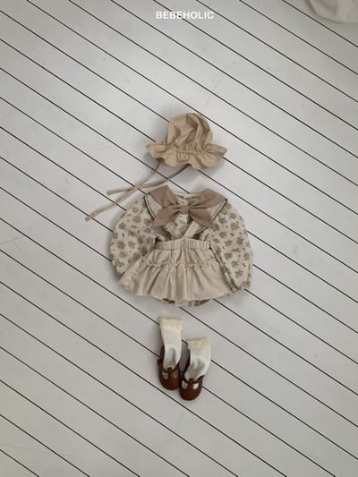 Bebe holic47｜(3m-18m) 層次吊帶滾邊包屁褲裙14