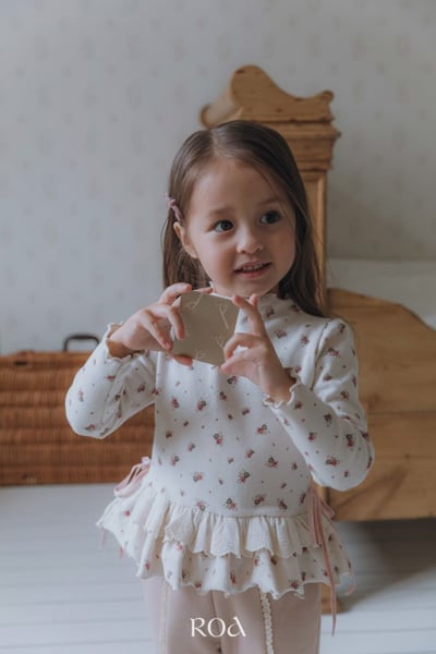 ROA22｜(80cm-120cm) 2色蕾絲蛋糕裙擺上衣6