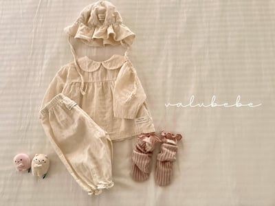 Valubebe20｜(65-90) 棉麻花苞帽14