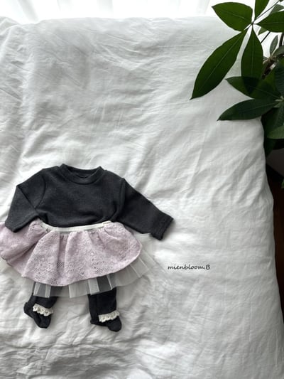 Bloom.b43｜(0m-24m/85cm-125cm) 蕾絲薄紗澎澎裙5