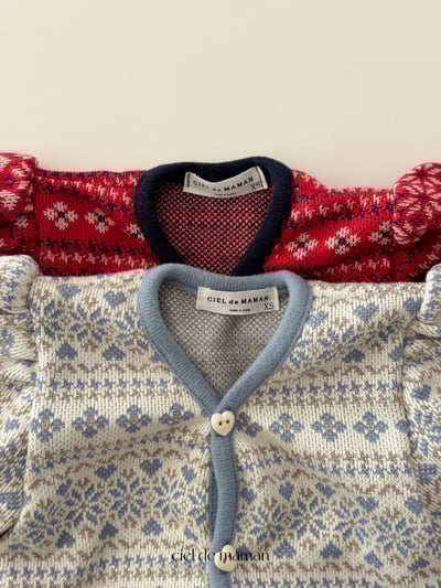 Cieldemaman11｜(3M~15M)  2色雪花針織包屁衣6