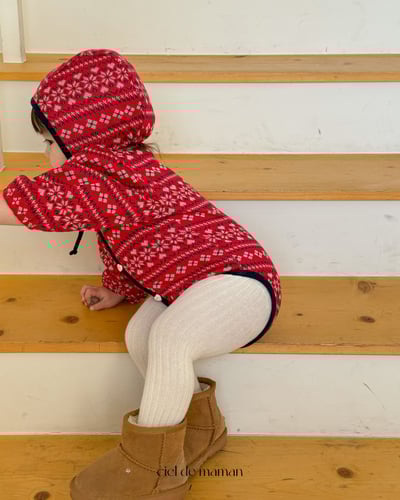 Cieldemaman11｜(3M~15M)  2色雪花針織包屁衣8