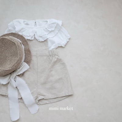 mimi market23 (75-90cm)  亞麻背帶褲11